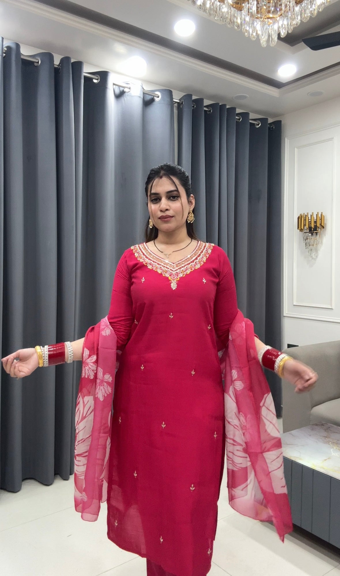 PRETTY PINK KURTA SET