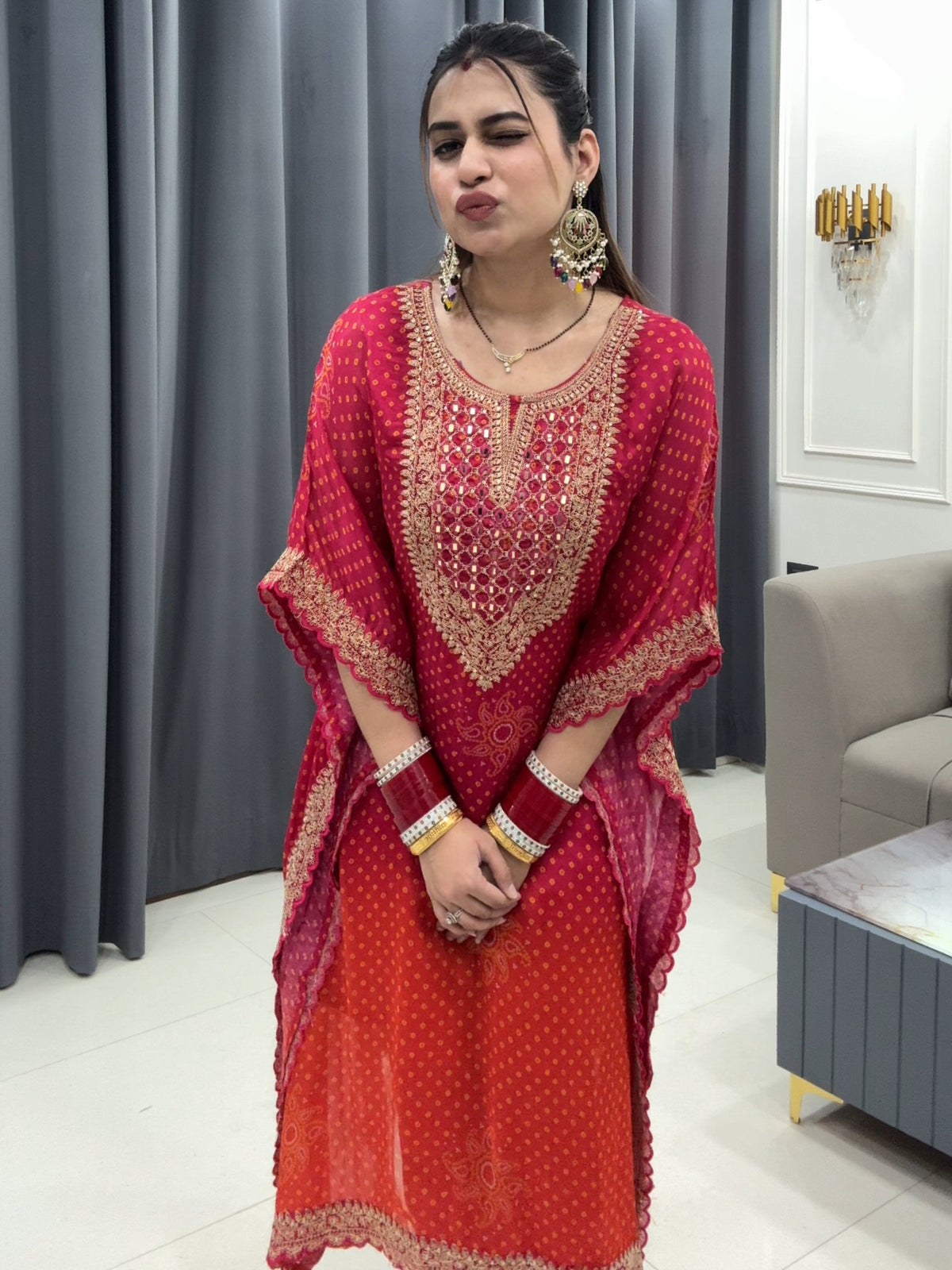 Pink Kaaftan