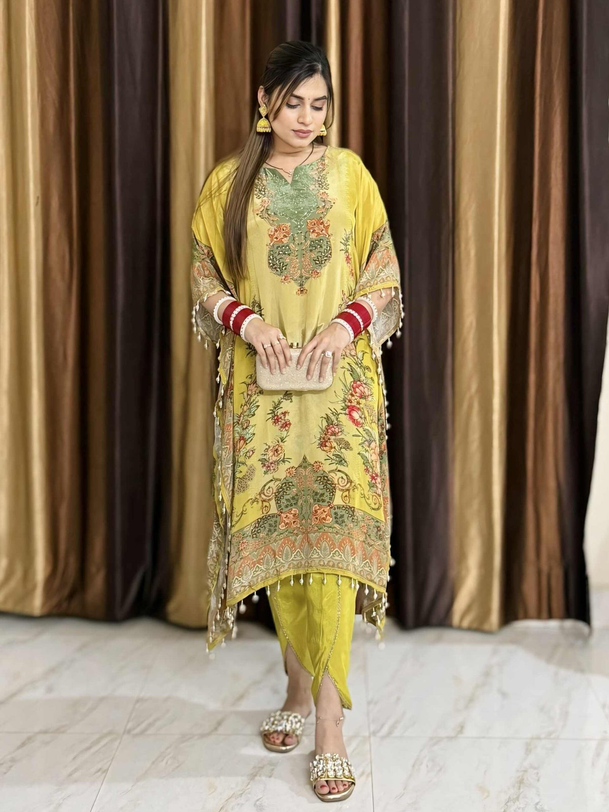 Green Kaaftan Set