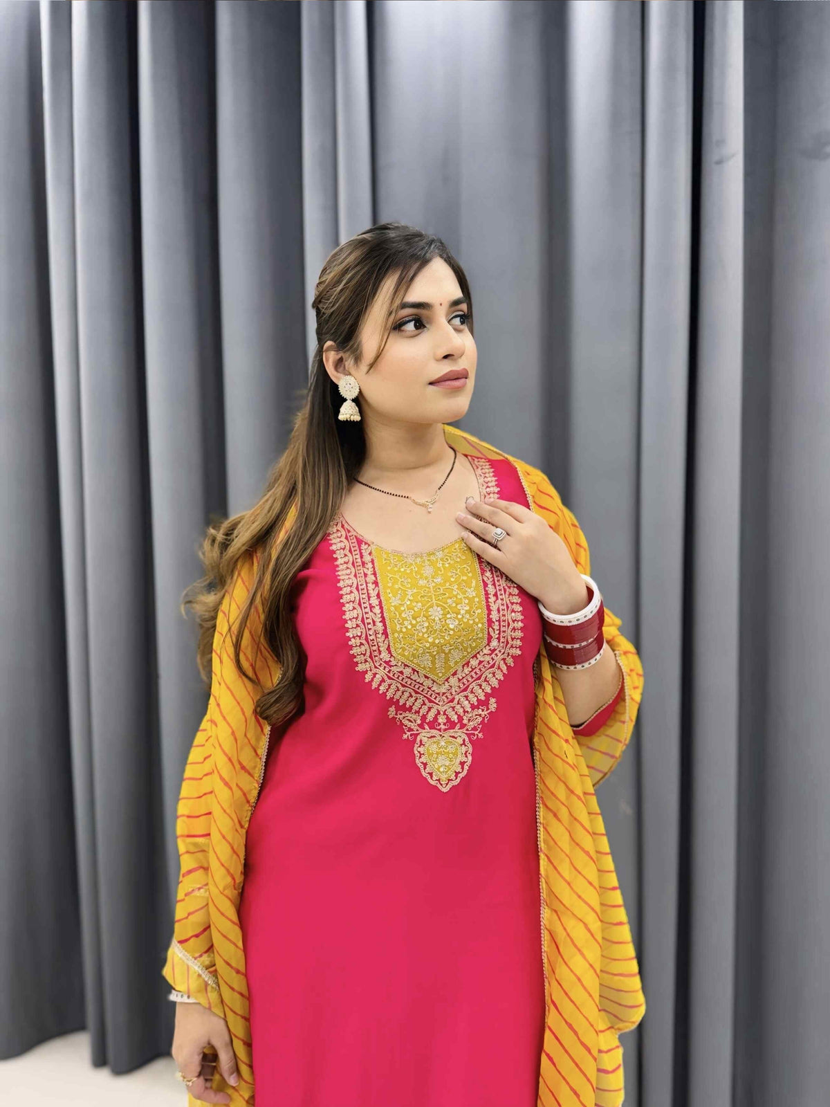Pink Yellow Suit