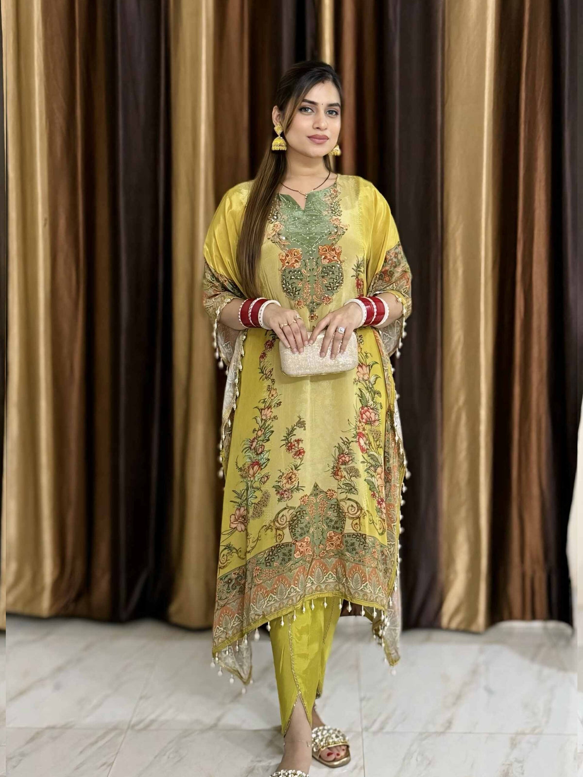 Green Kaaftan Set