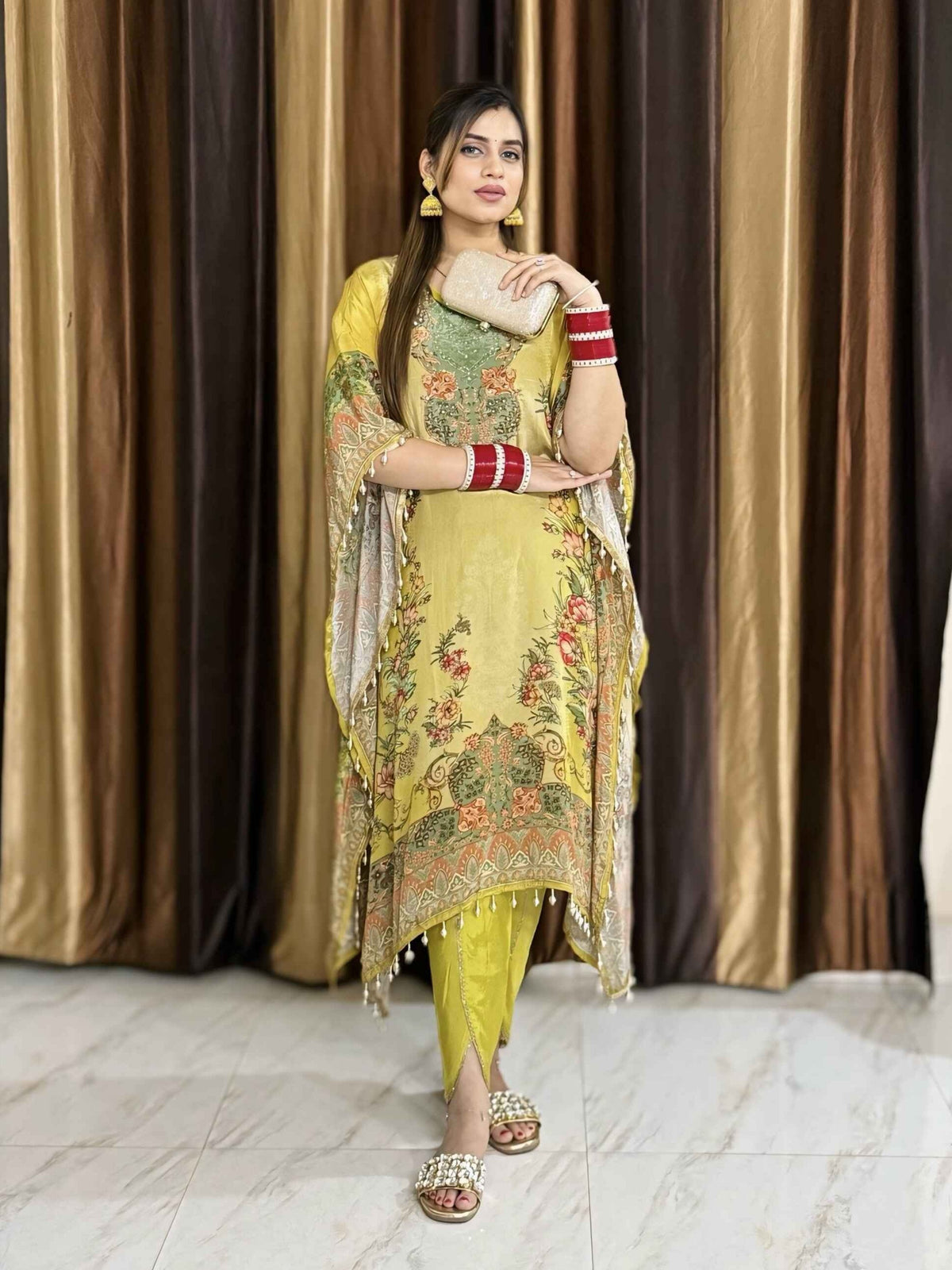 Green Kaaftan Set