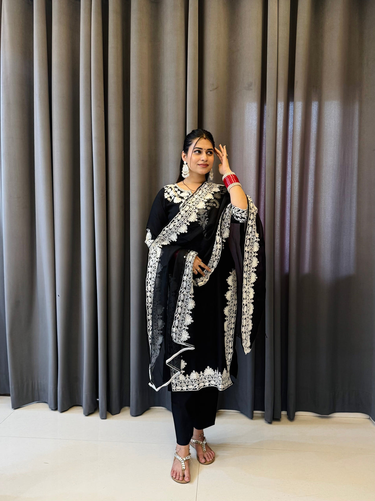 Black Embroided Suit