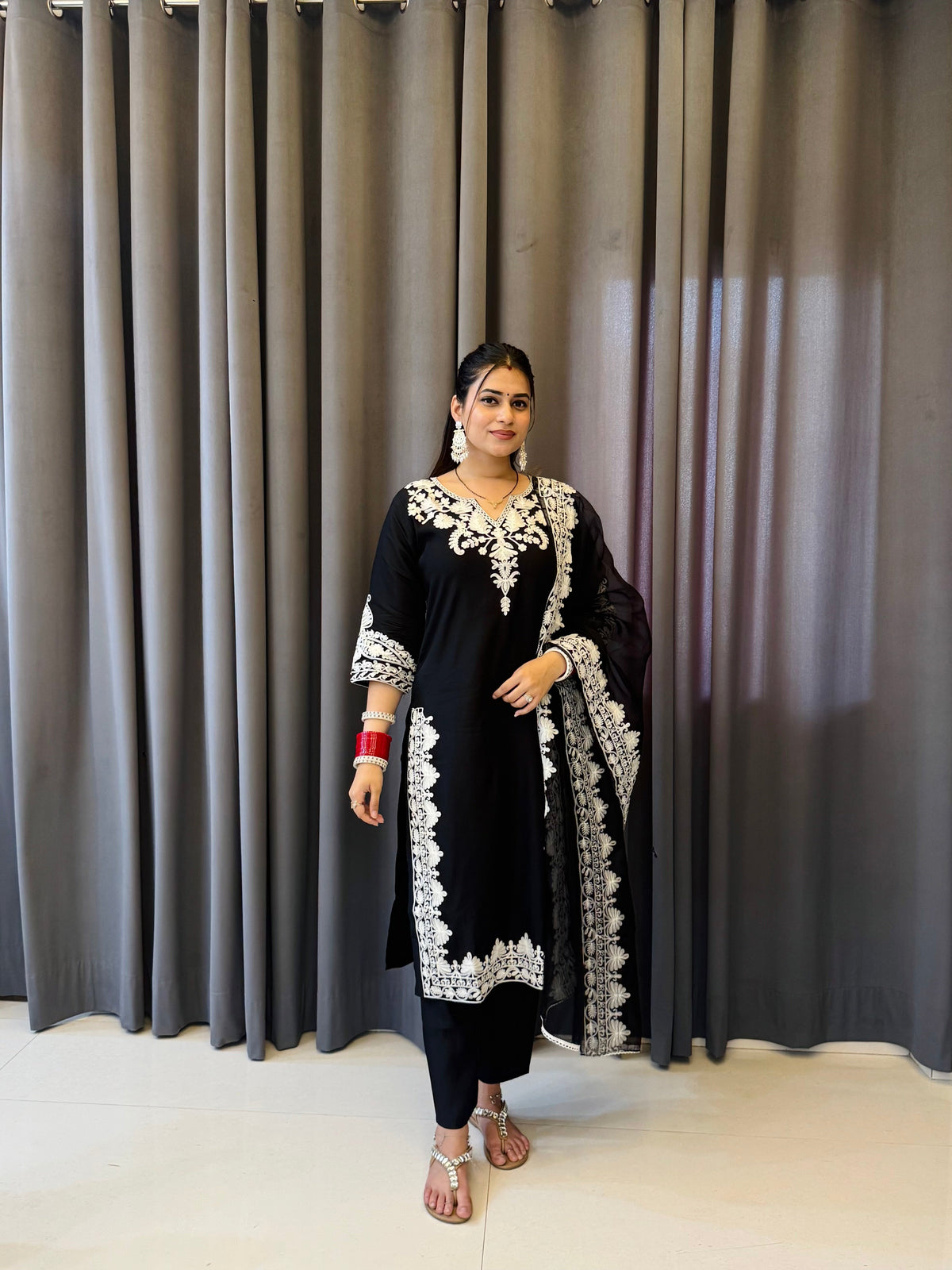 Black Embroided Suit