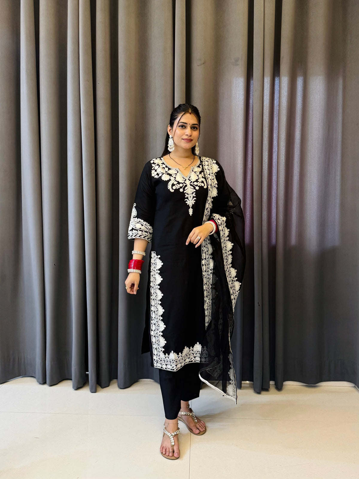 Black Embroided Suit